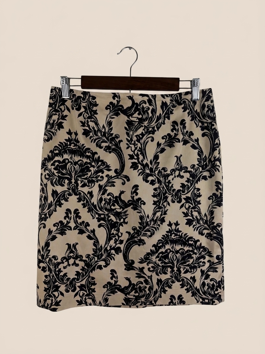 Talbots tailored skirt 10 floral contemporary chic